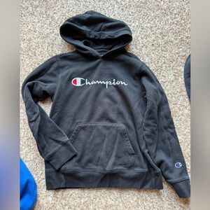 Champion Hoodie Sweatshirt, Youth large black